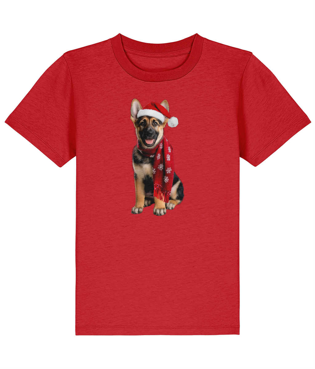 German Shepherd Festive Rebel Childrens T-shirt (Premium)